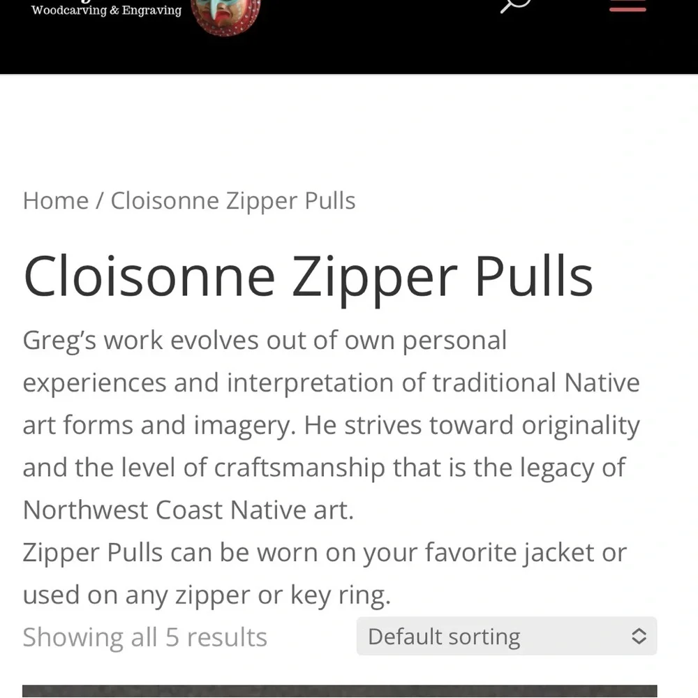 NWT GREG HORNER CLOISSONE ZIPPER PULLS